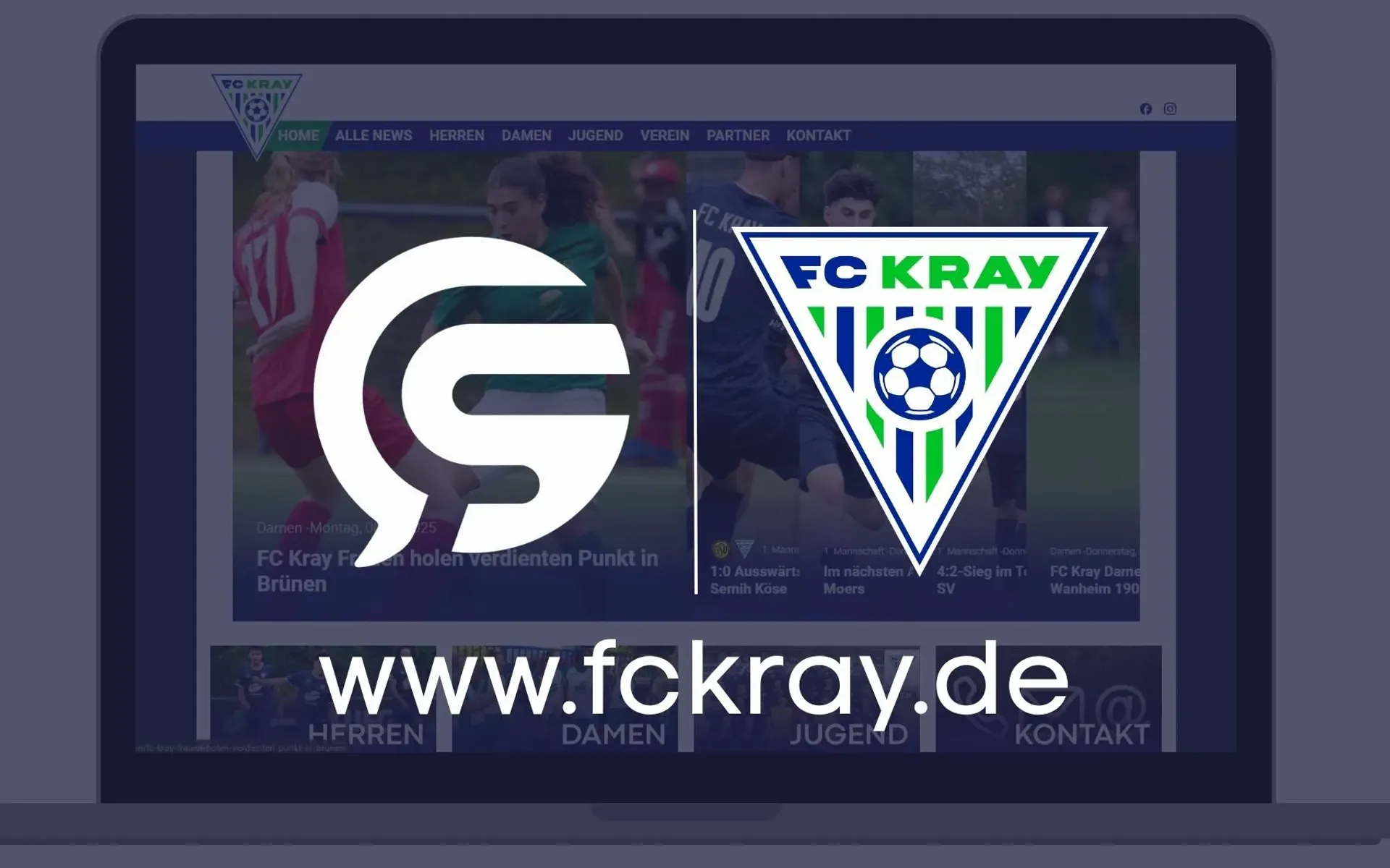 Der FC Kray präsentiert seine neue Website